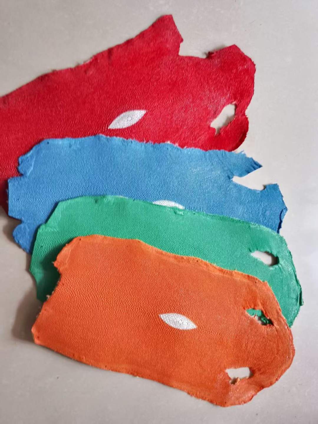 Leather Shoe Polish - No-Polished Colorful Natural Stingray Leather for