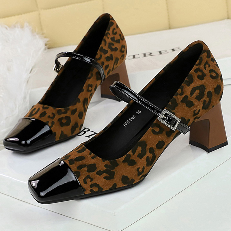 Shoe Tree - BIGTREE Shoes Leopard Print Women Pumps