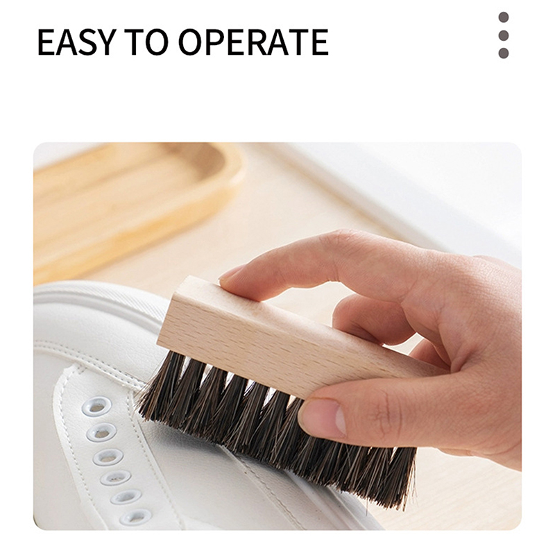 Useful Wood Handle Shoe Brush  - Shoe Cleaning Brush 评论和价格